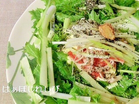 ごま油かおる♪水菜と豆腐のサラダ✿